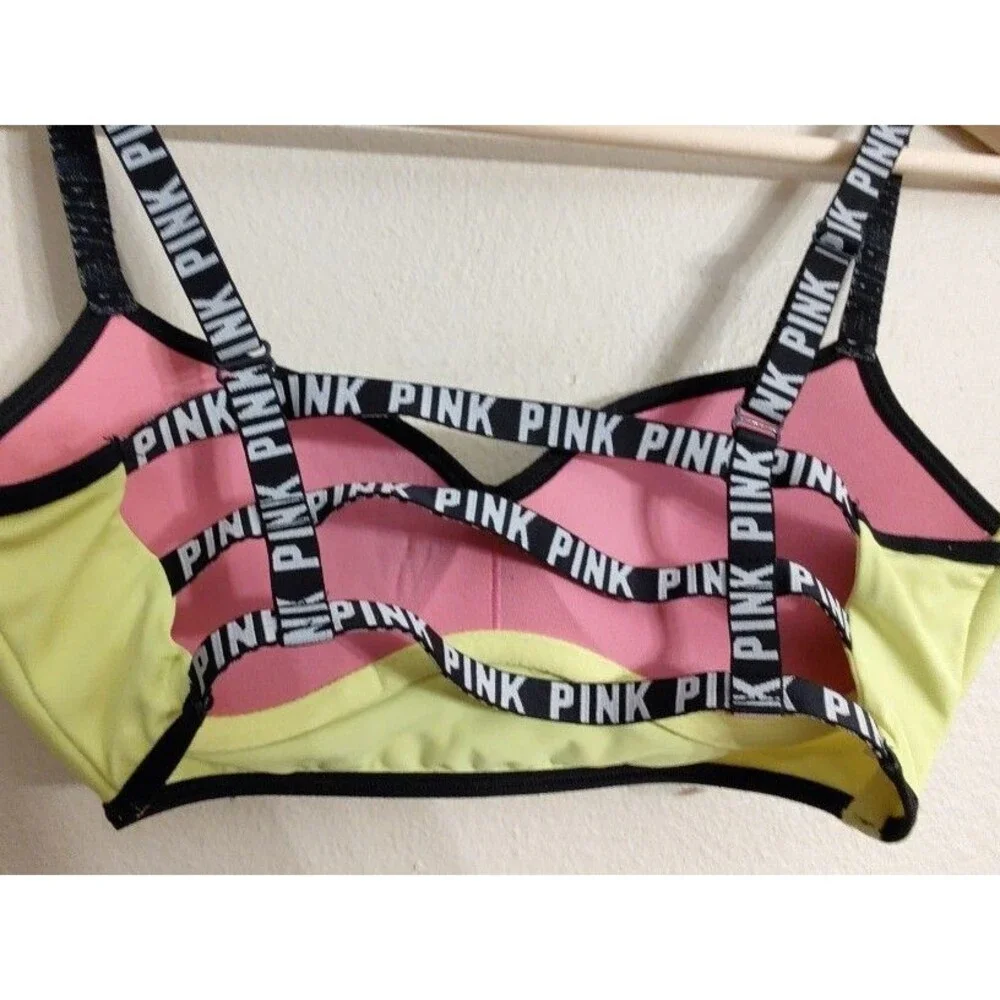 Women's PINK Victoria's Secret Ultimate Yellow Volt Push Bra Bralette Size S